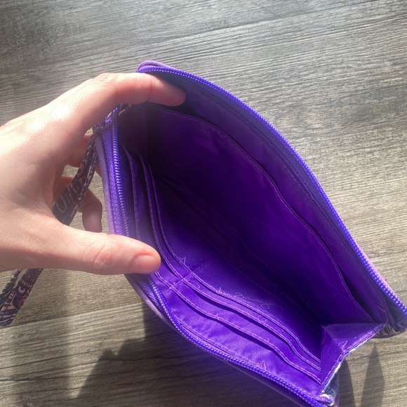 Purple Patterned Zip Wallet - Picture 4 of 5